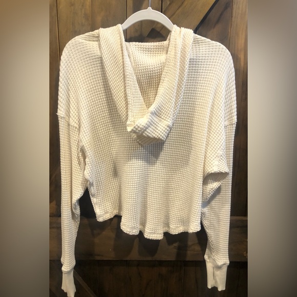 Aerie Women's Waffle Hoodie - Picture 6 of 7